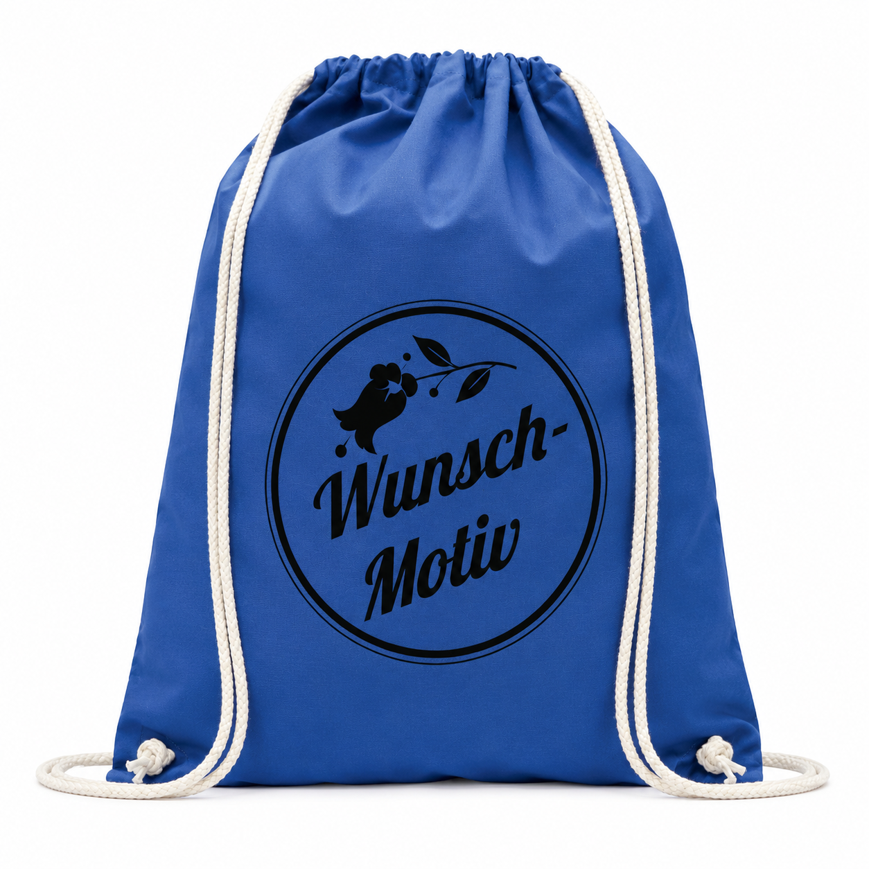 Turnbeutel-Rucksack bunt mit individuellem Schwarzdruck