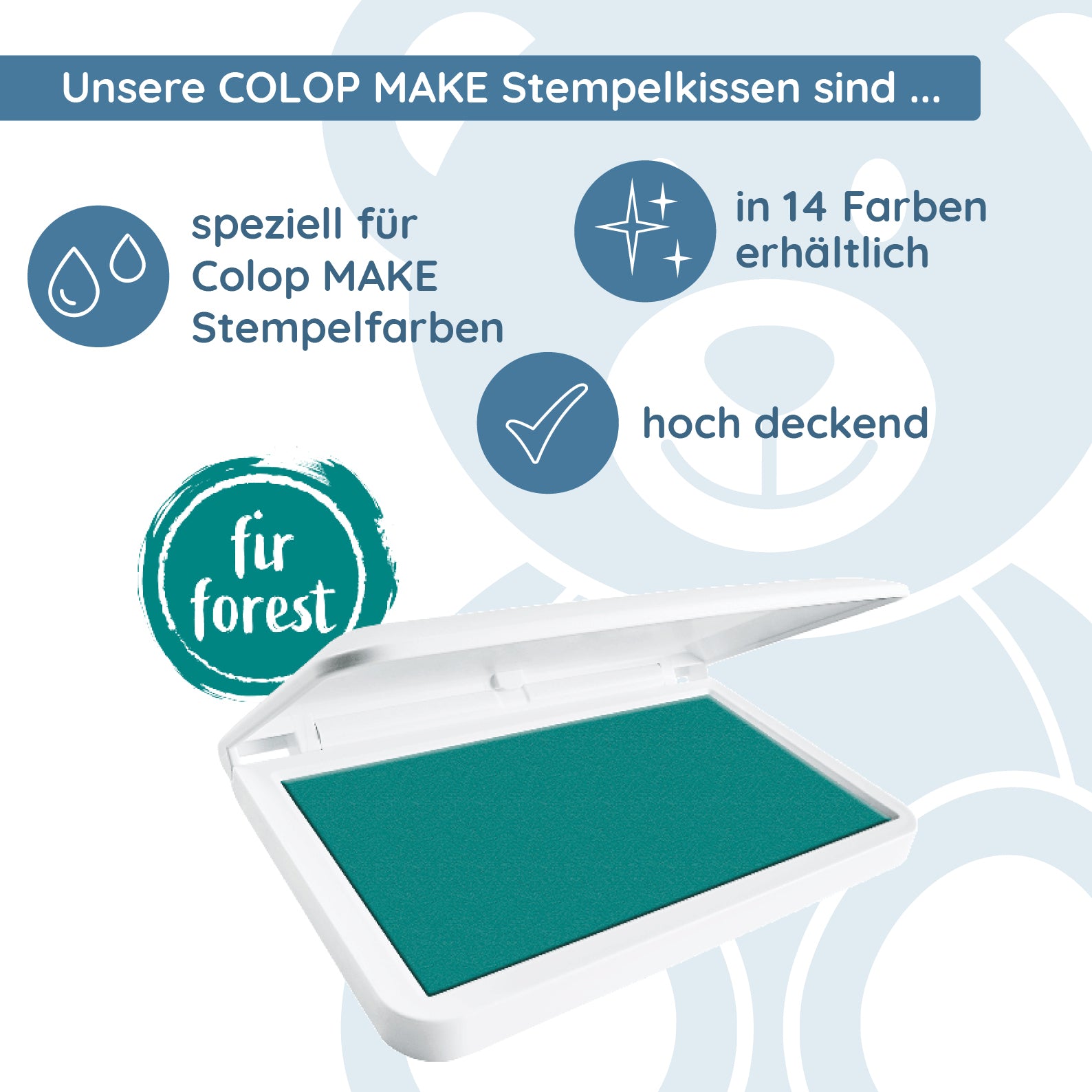 COLOP MAKE Stempelkissen dunkelgrün (fir forest) - kinder-druckerei.de