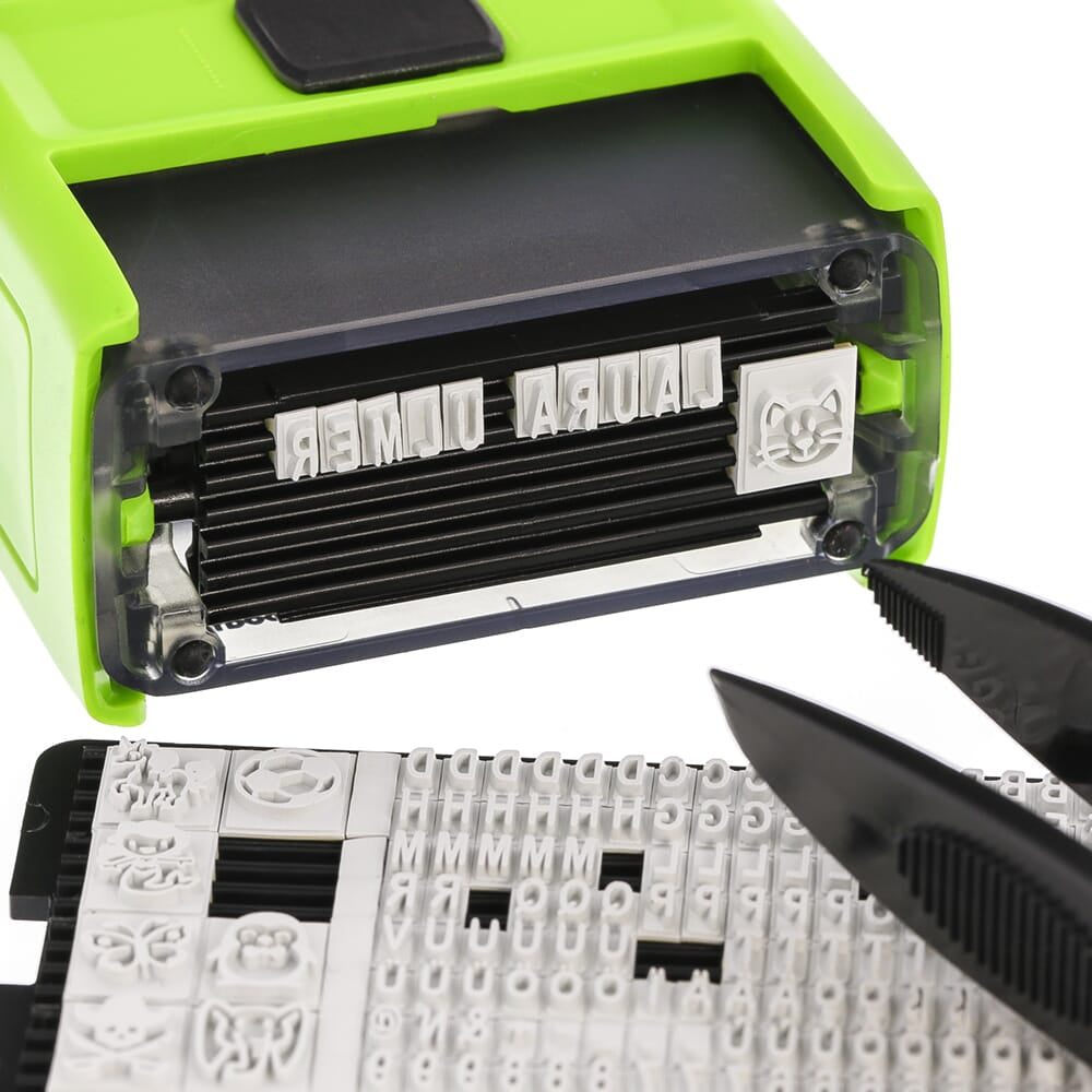 Trodat Deine Dinge Stempel DIY (zum Selbersetzen/ Typo, 37x14 mm) - kinder-druckerei.de