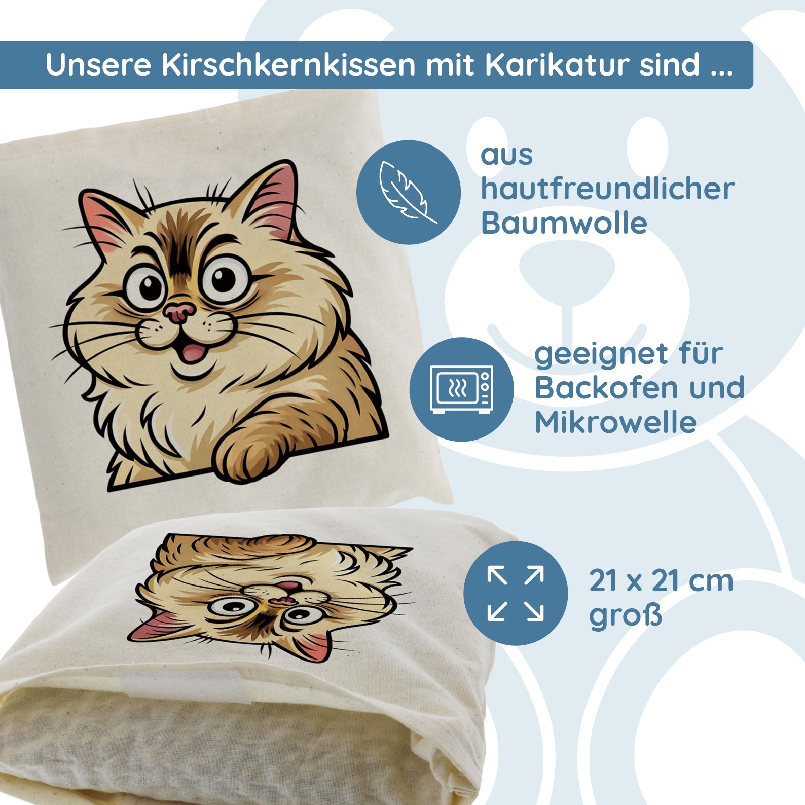 Kirschkernkissen mit Karikatur & Text - kinder-druckerei.de
