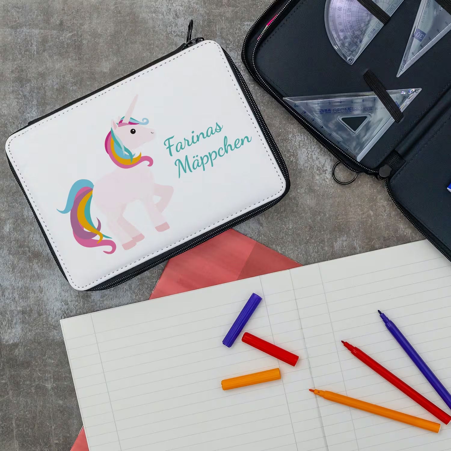 Personalisiertes Federmäppchen mit Wunschmotiv - kinder-druckerei.de