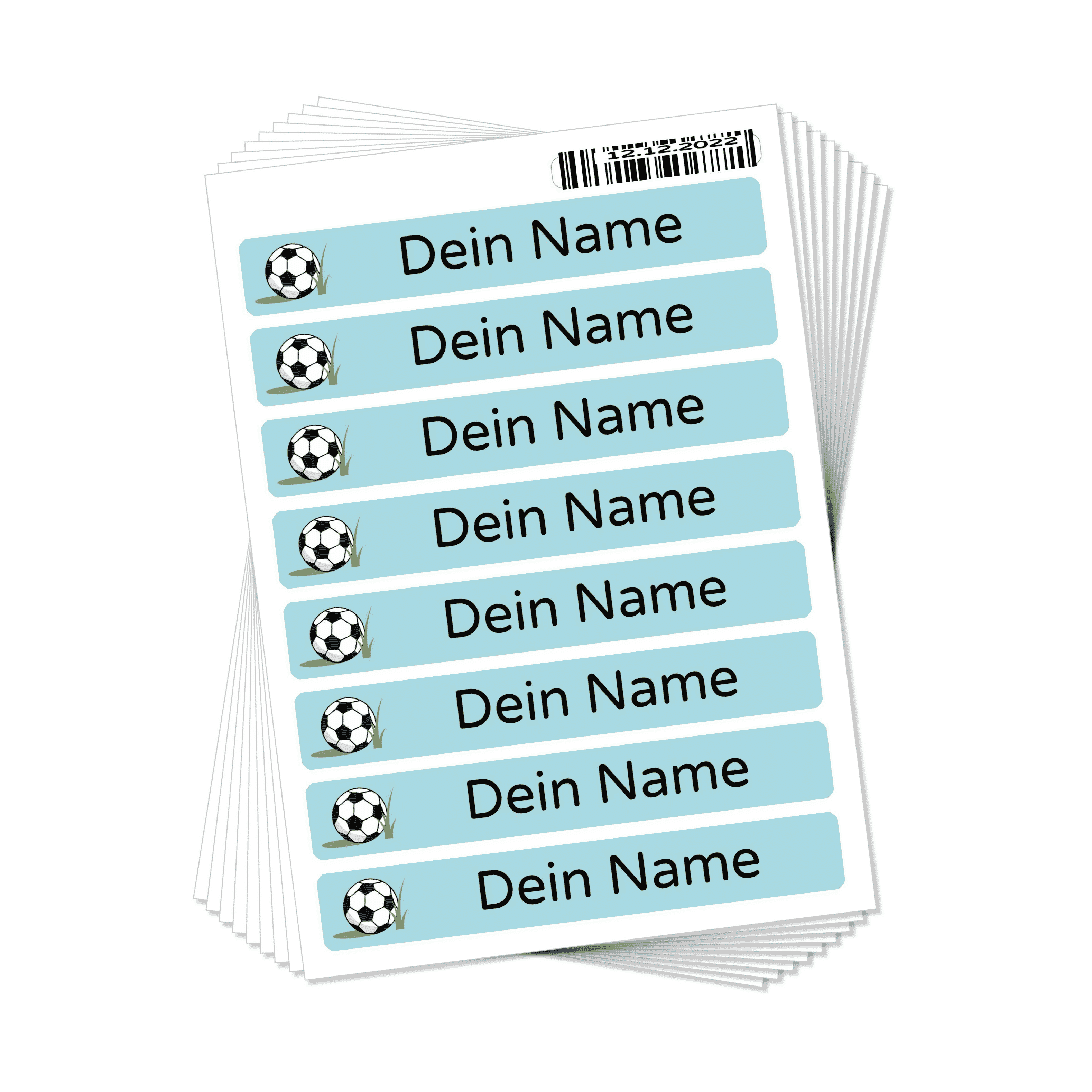 Große Namensaufkleber für Kinder Größe XL (80 Aufkleber 100x15 mm) - kinder-druckerei.de