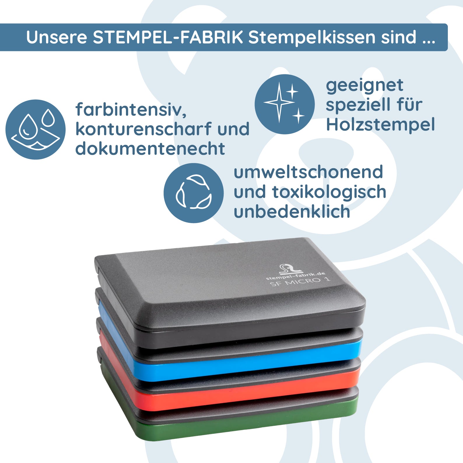 STEMPEL-FABRIK Stempelkissen SF Micro 1 (90x50 mm) - kinder-druckerei.de