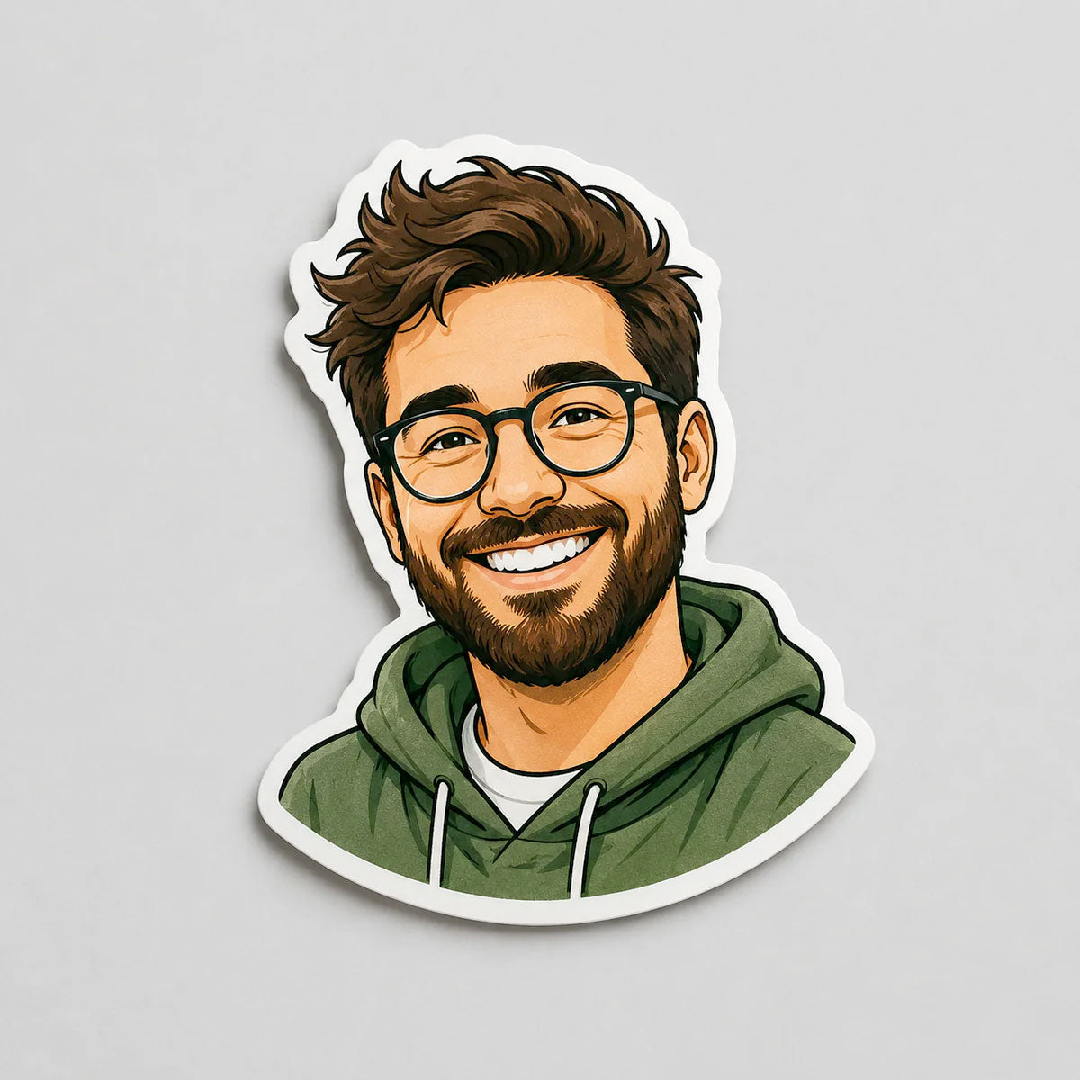 Illustration-Sticker – Detailansicht der Konturschneide