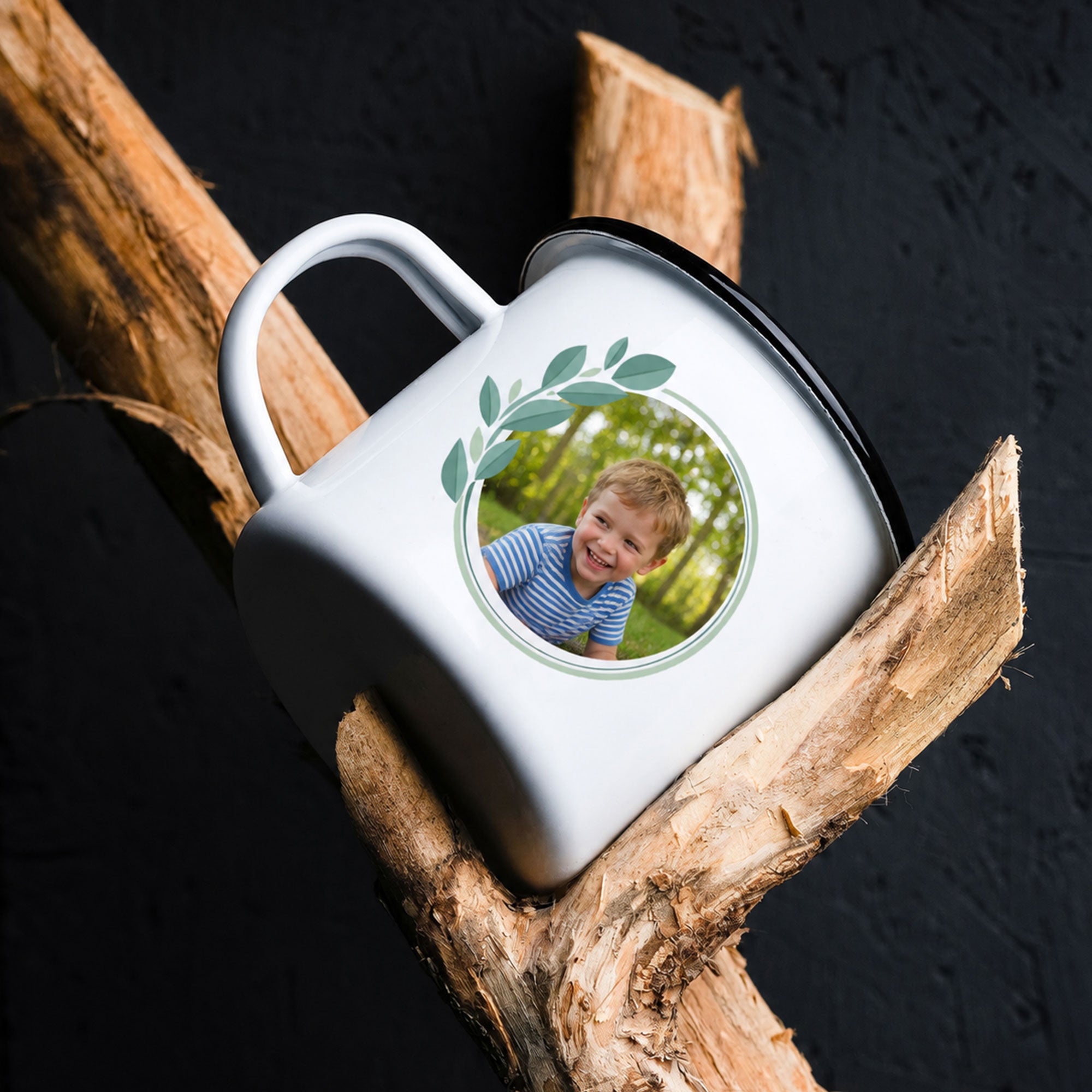 Enamel Mug with Children's Design & Custom Print