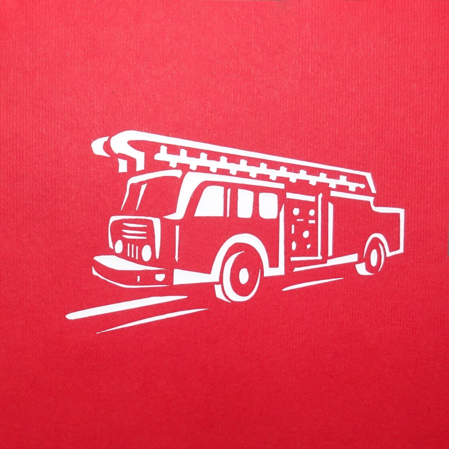 Colognecards Pop-Up Card Fire Truck