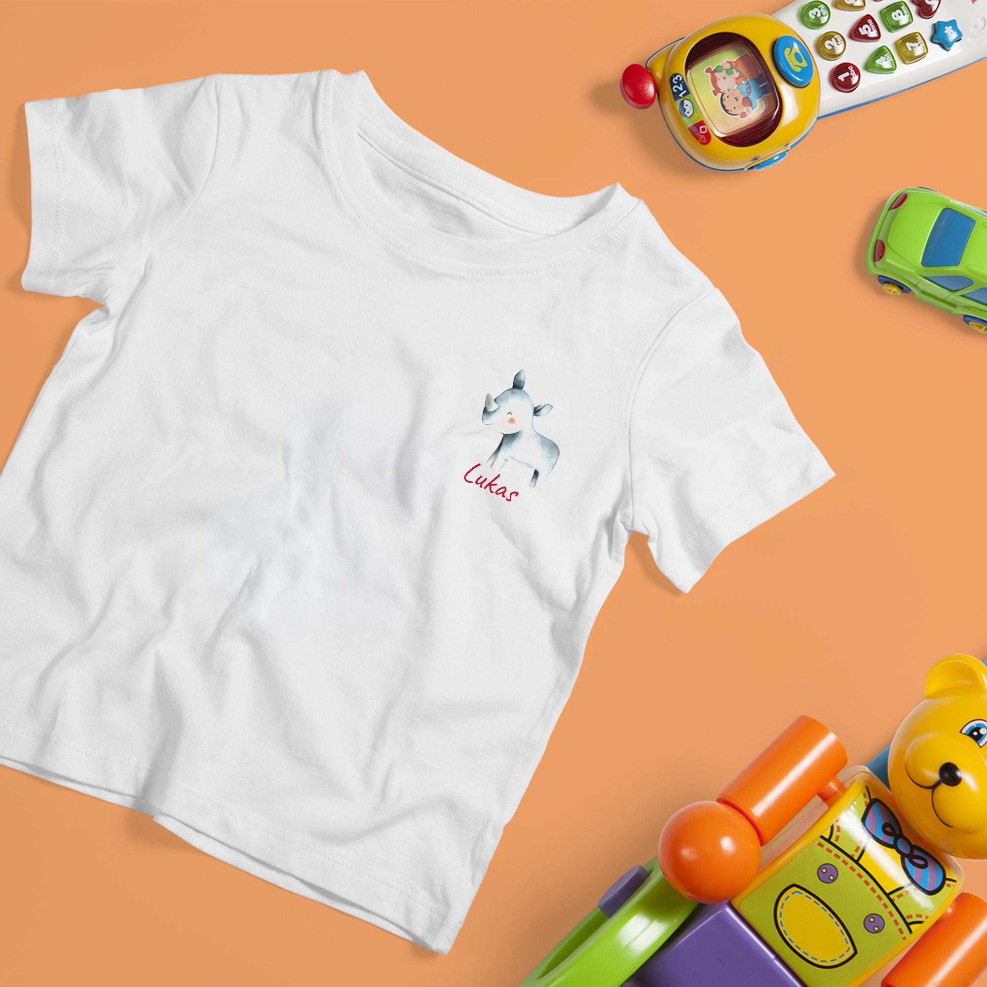 Kinder T-Shirt individuell bedrucken – Vorderseite, Rückseite & Brustdruck