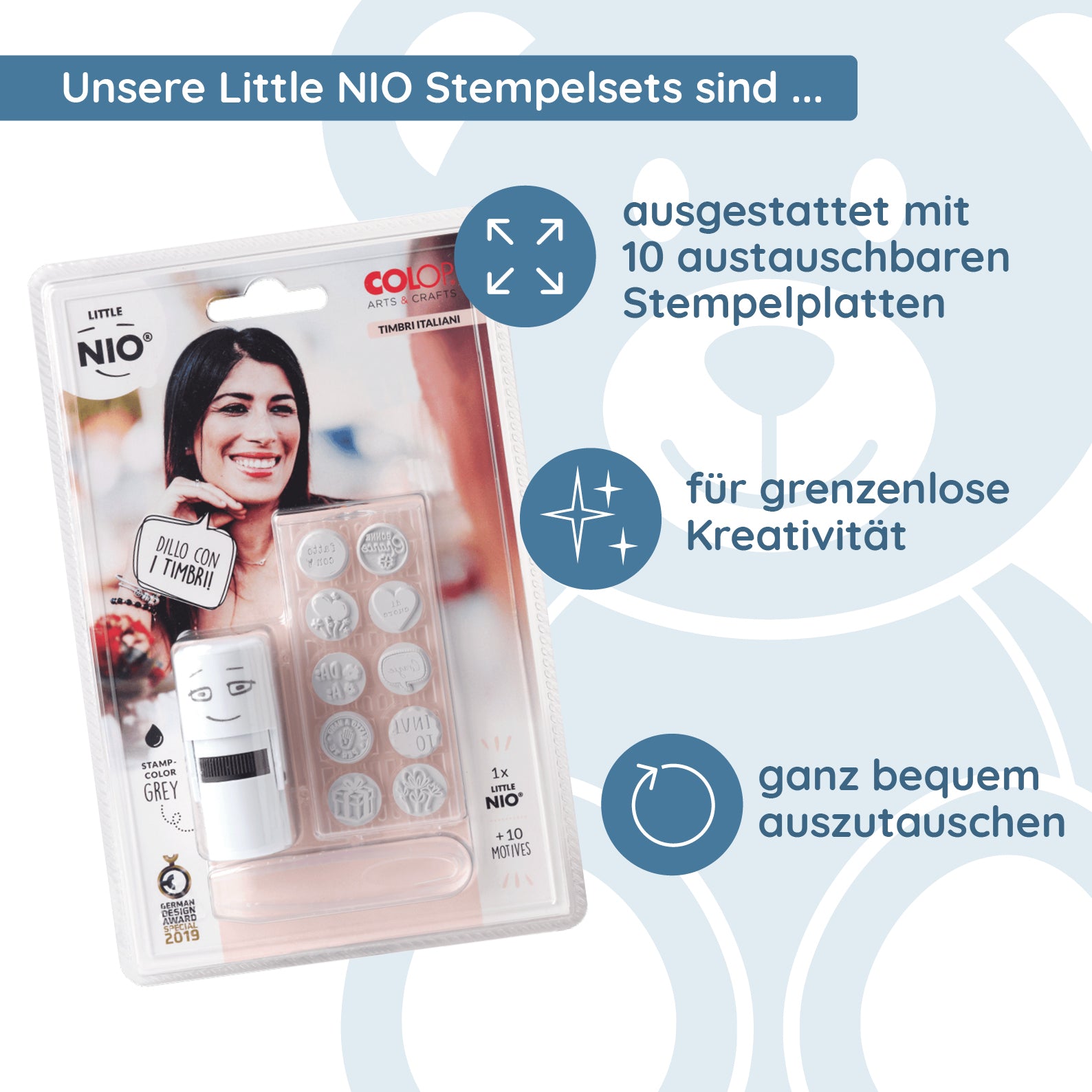 Little NIO Italienisch Stempelset - kinder-druckerei.de