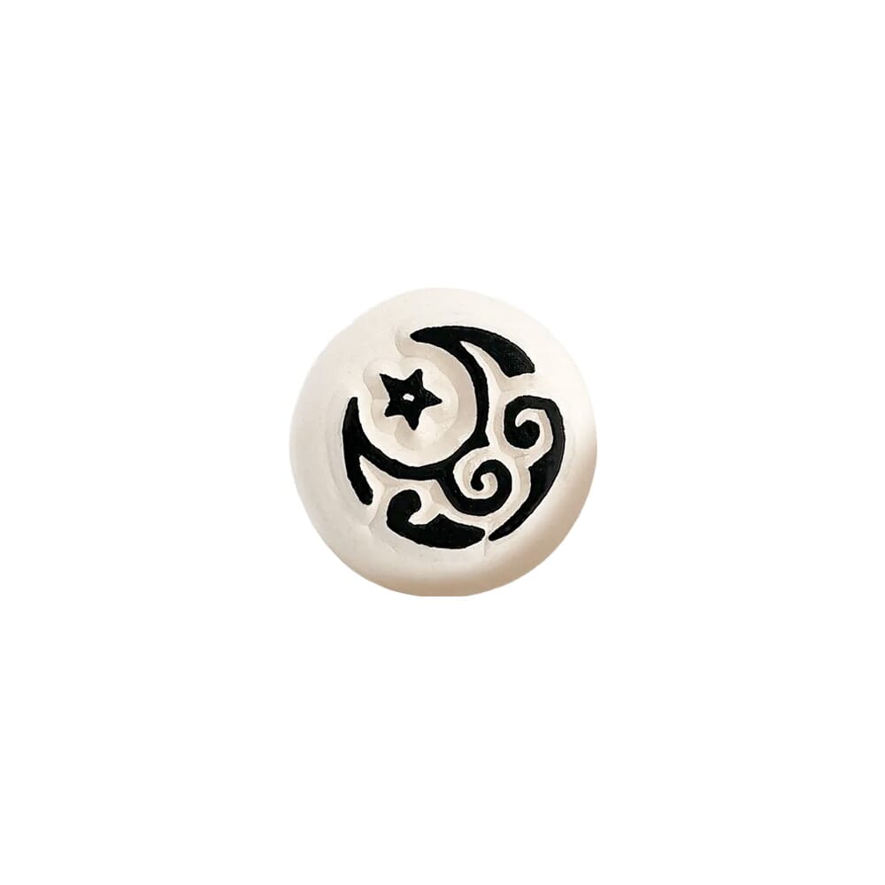 Ladot Tattoo-Stein Mond klein 1,5×1,5 cm – kinder-druckerei.de