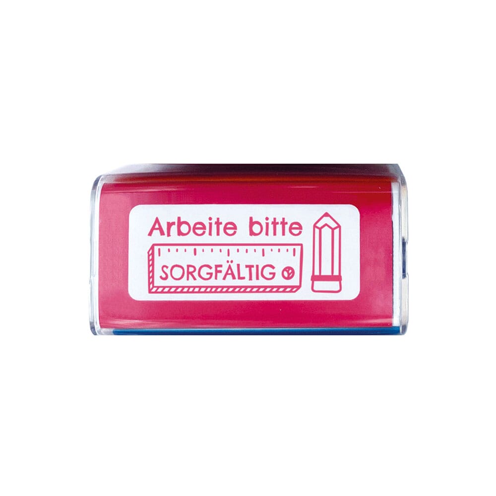 NIO School Lehrerstempel - Arbeite bitte sorgfältig