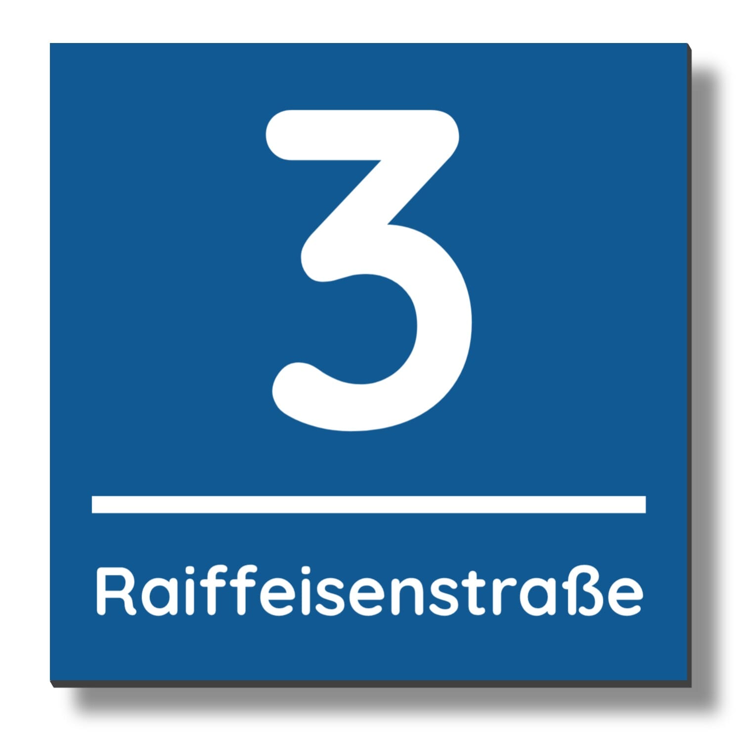 Individuelles Hausnummern-Schild aus Aluverbund – kinder-druckerei.de