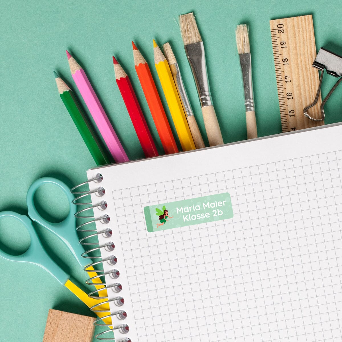 Mehrzeilige Namensaufkleber (110 Stück 50x15 mm) - kinder-druckerei.de