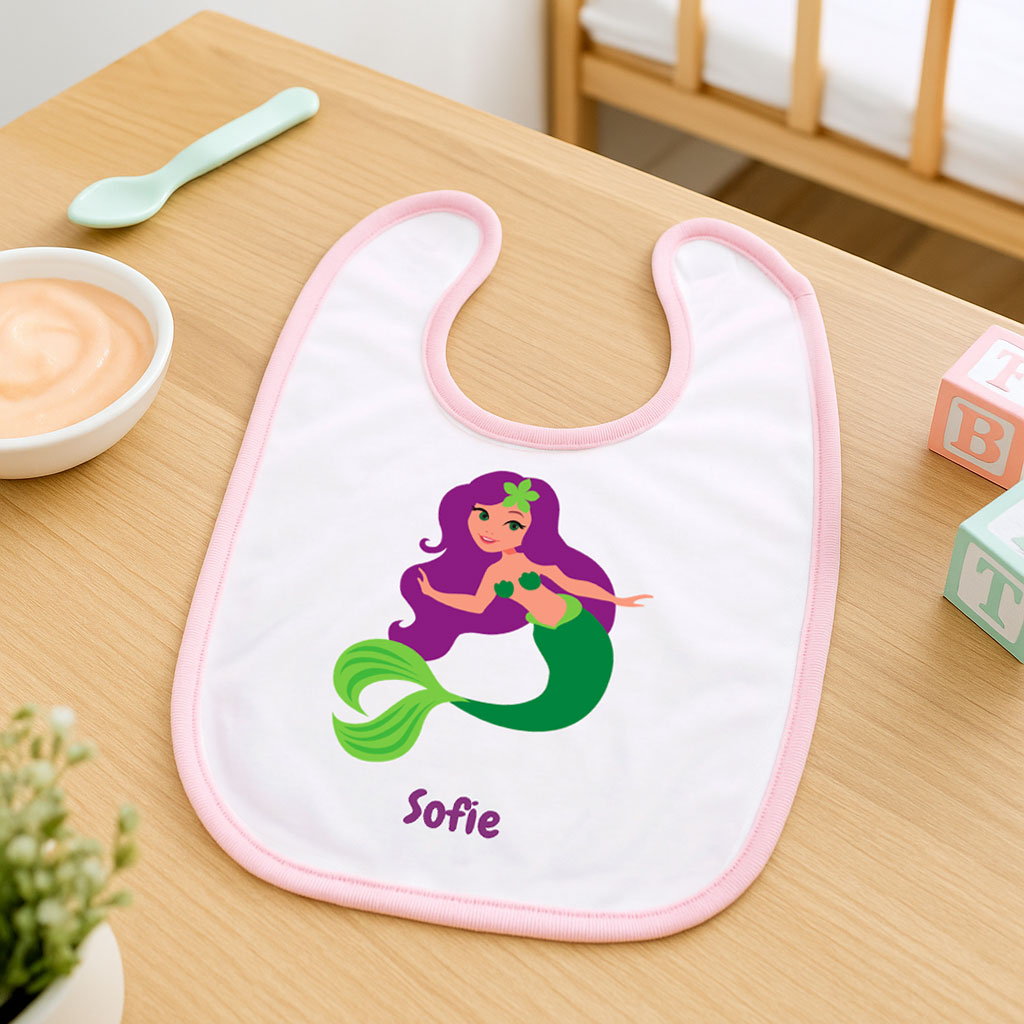 Personalisiertes Babylätzchen mit Wunsch-Motiv - kinder-druckerei.de