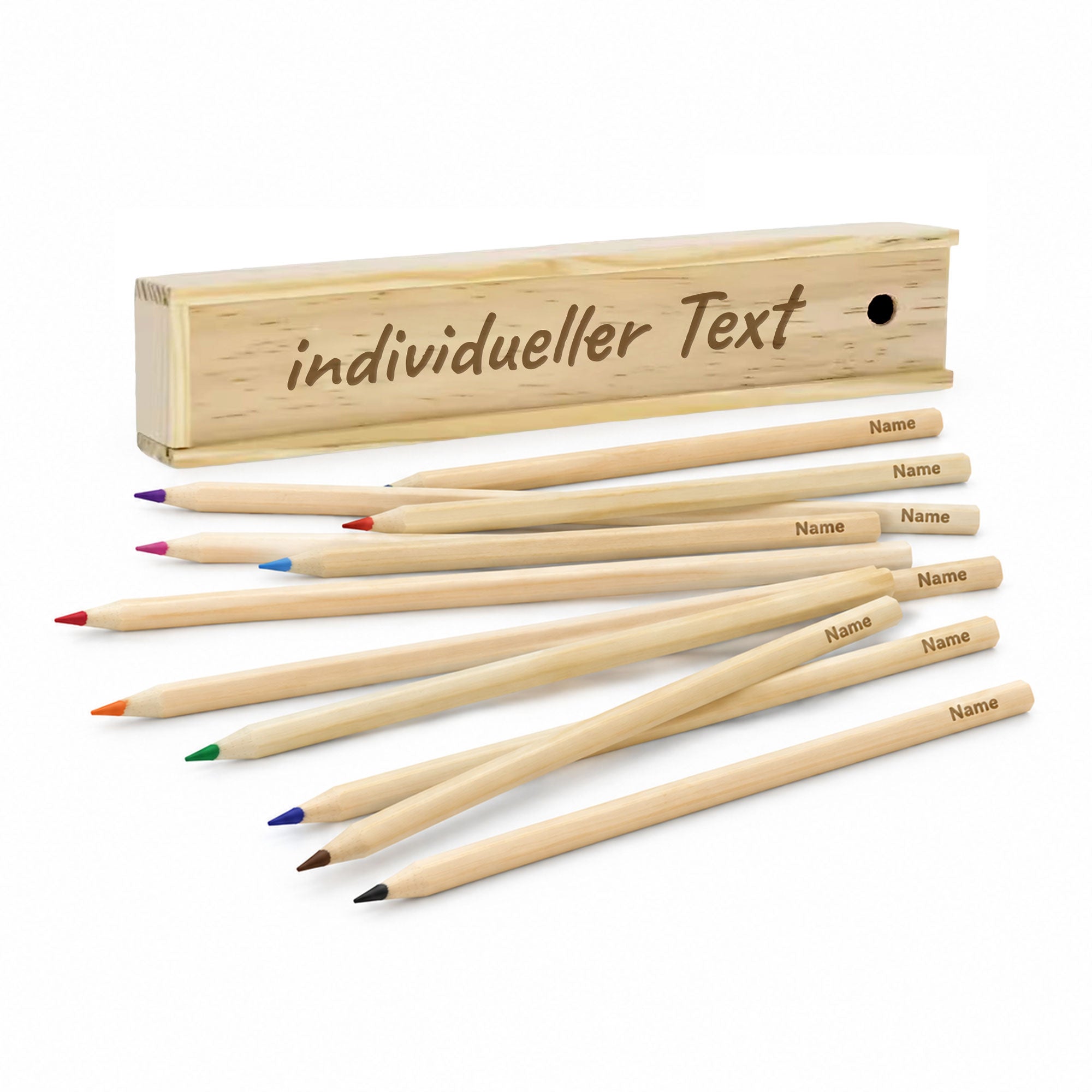 4 Sets Jumbo Colored Pencils (24 Pieces) with Name/Engraving/Wood Colored Pencils (Jumbo Colored Pencils Short)