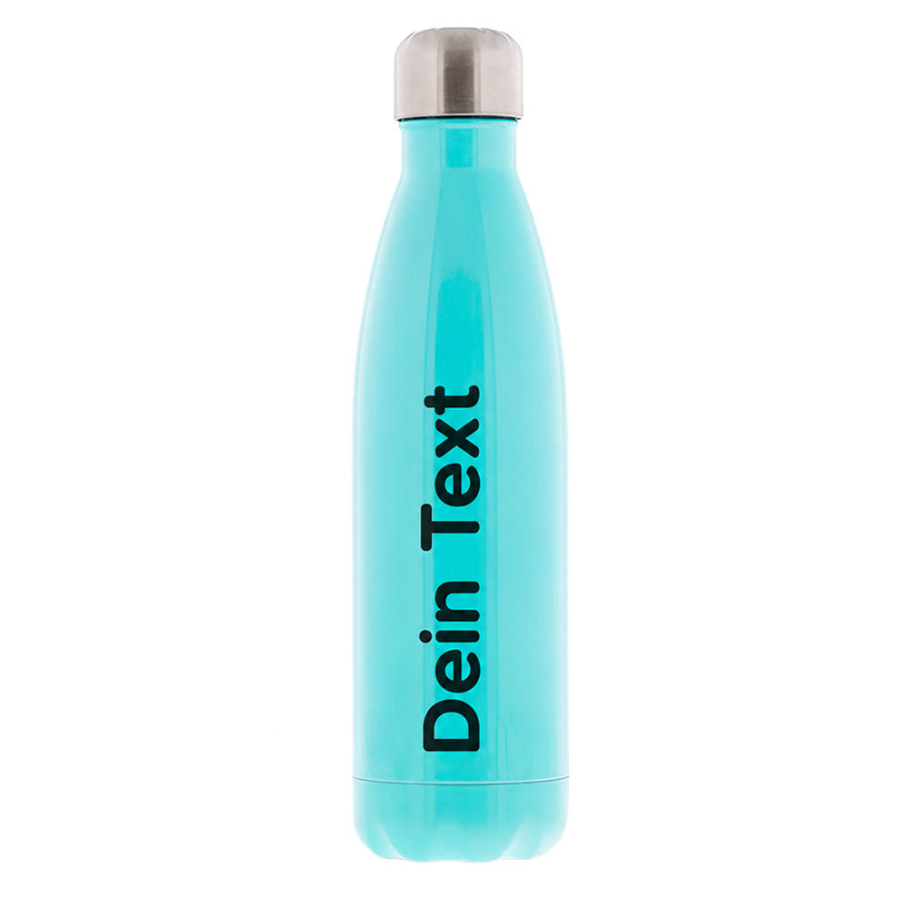Thermosflasche / Isolierflasche aus Edelstahl mit individuellem Schwarzdruck