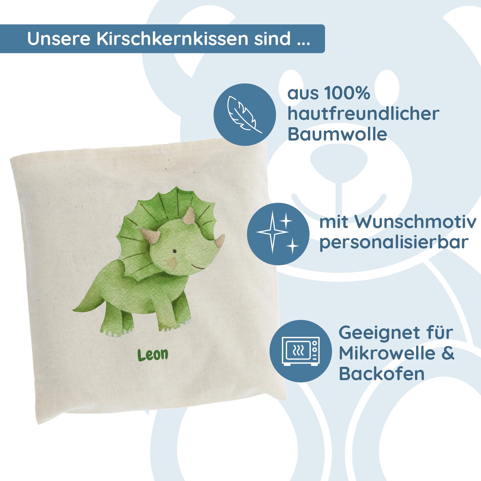 Kirschkernkissen mit individuellem Druck - kinder-druckerei.de