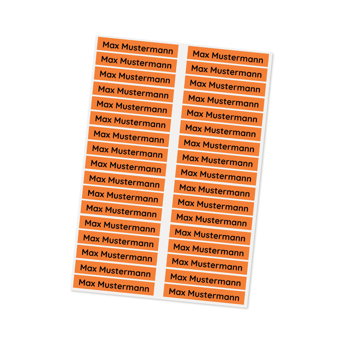 Namensetiketten / Namensaufkleber (49x8 mm – 38 Stück) - kinder-druckerei.de