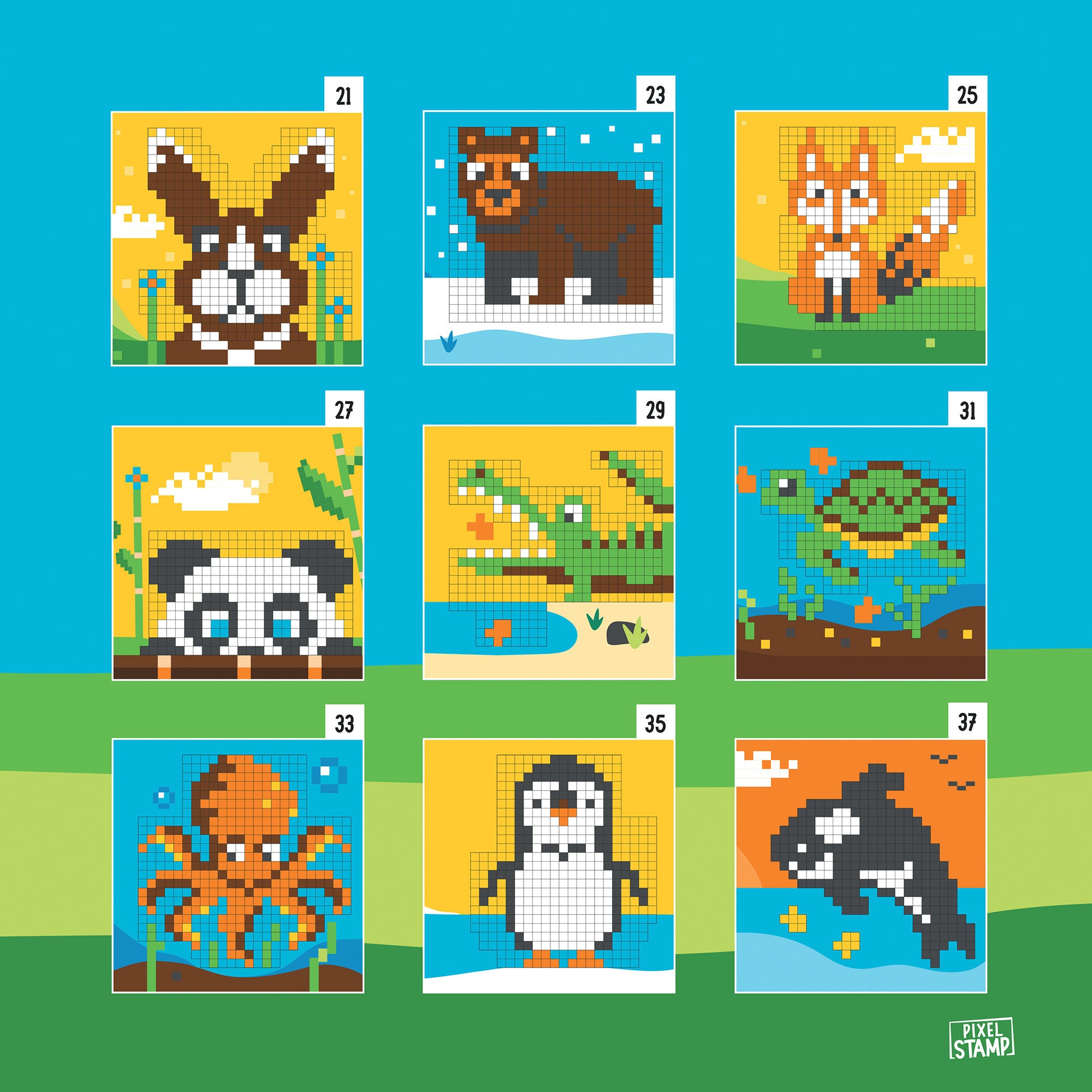 Trodat Pixel Stamps Set – Animals
