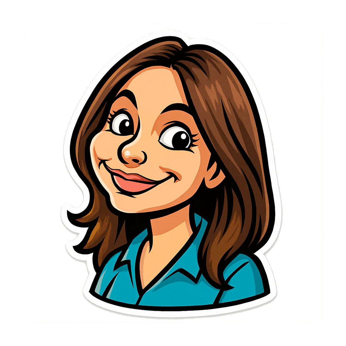 Karikatur-Sticker nach Foto – personalisierte Aufkleber konturgeschnitten - kinder-druckerei.de