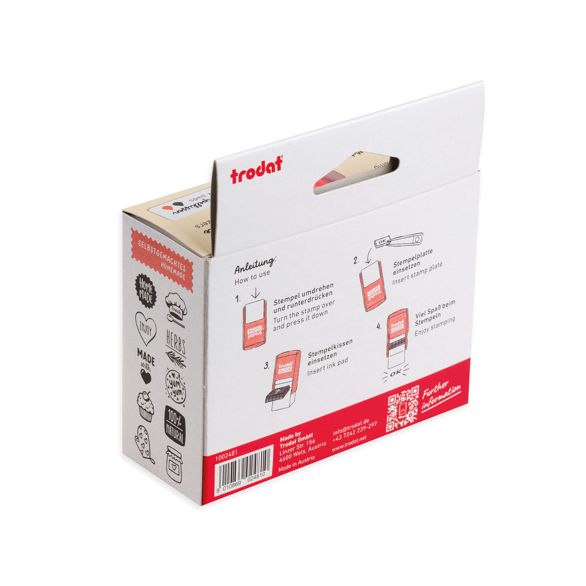 Trodat switch "Selbstgemachtes" DIY Stempel (20x20 mm)