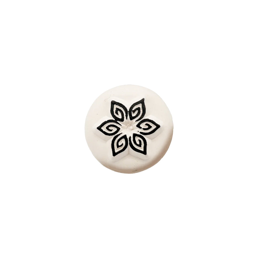 LaDot Stein "Blume 2" (1,5 x 1,5 cm) - Temporärer Tattoo Stempel - kinder-druckerei.de