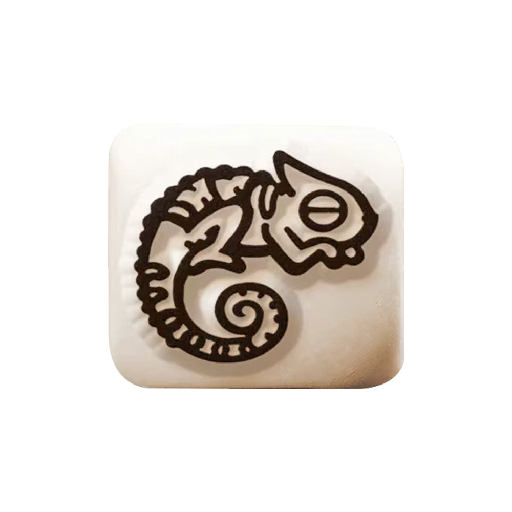 LaDot Stein - "Chameleon" (1,5 x 1,5 cm) - Temporärer Tattoo Stempel - kinder-druckerei.de