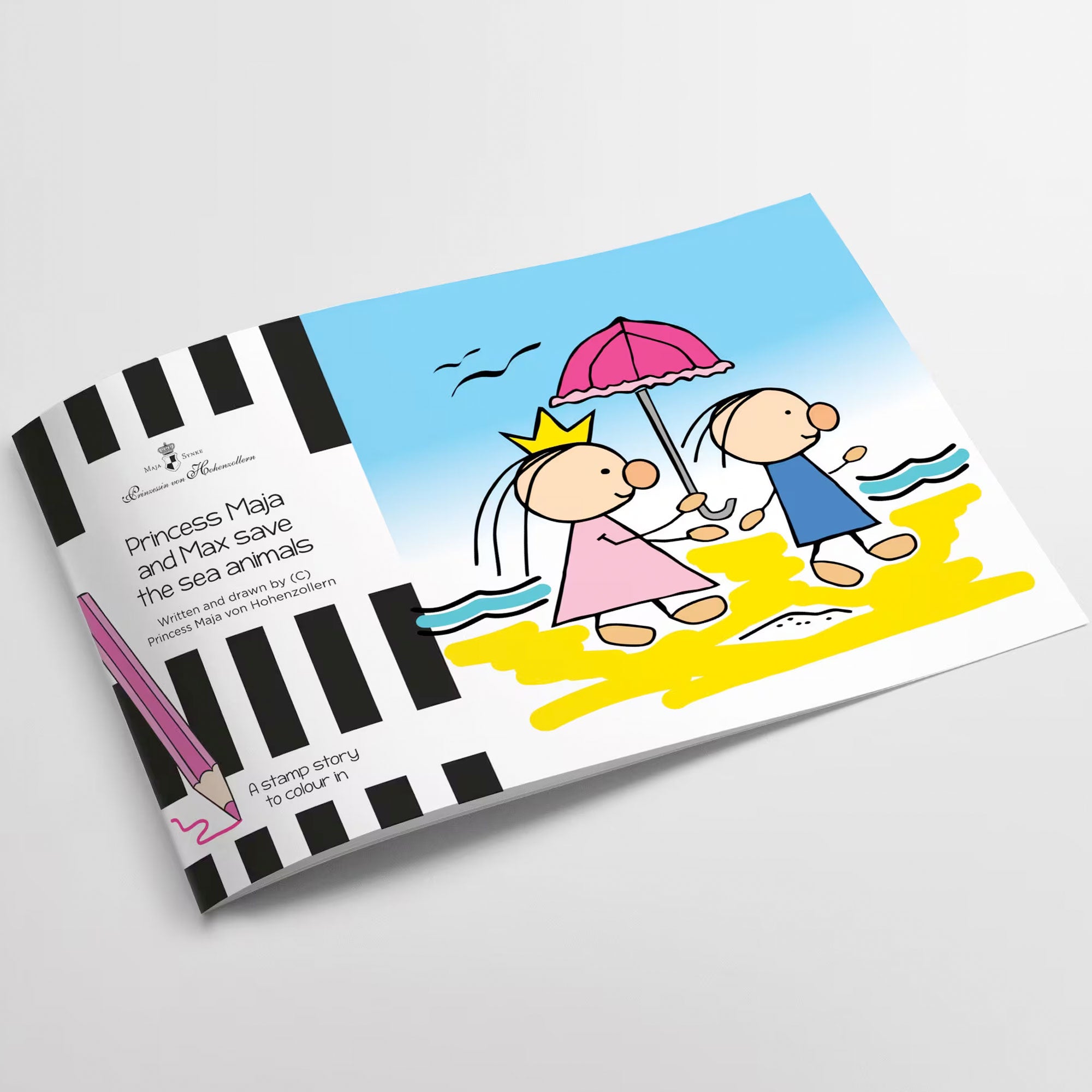 Colop Stempel Set - Stamp Stories (6 Korkstempel + Stempelkissen + Stempelheft) - kinder-druckerei.de