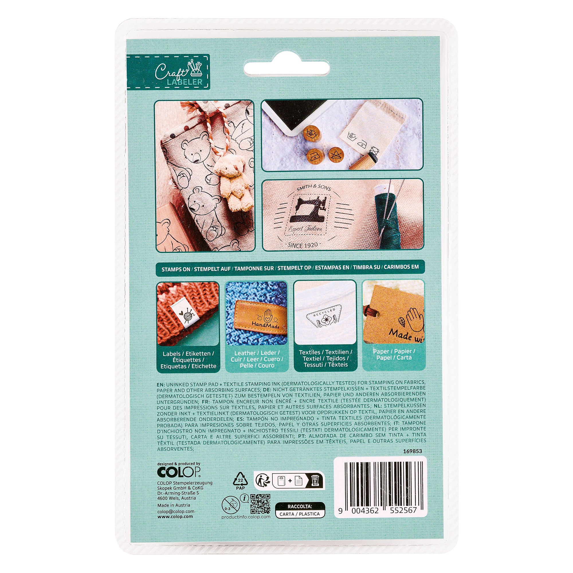 Colop Craft Labeler - Stamp Pad & Textile Ink