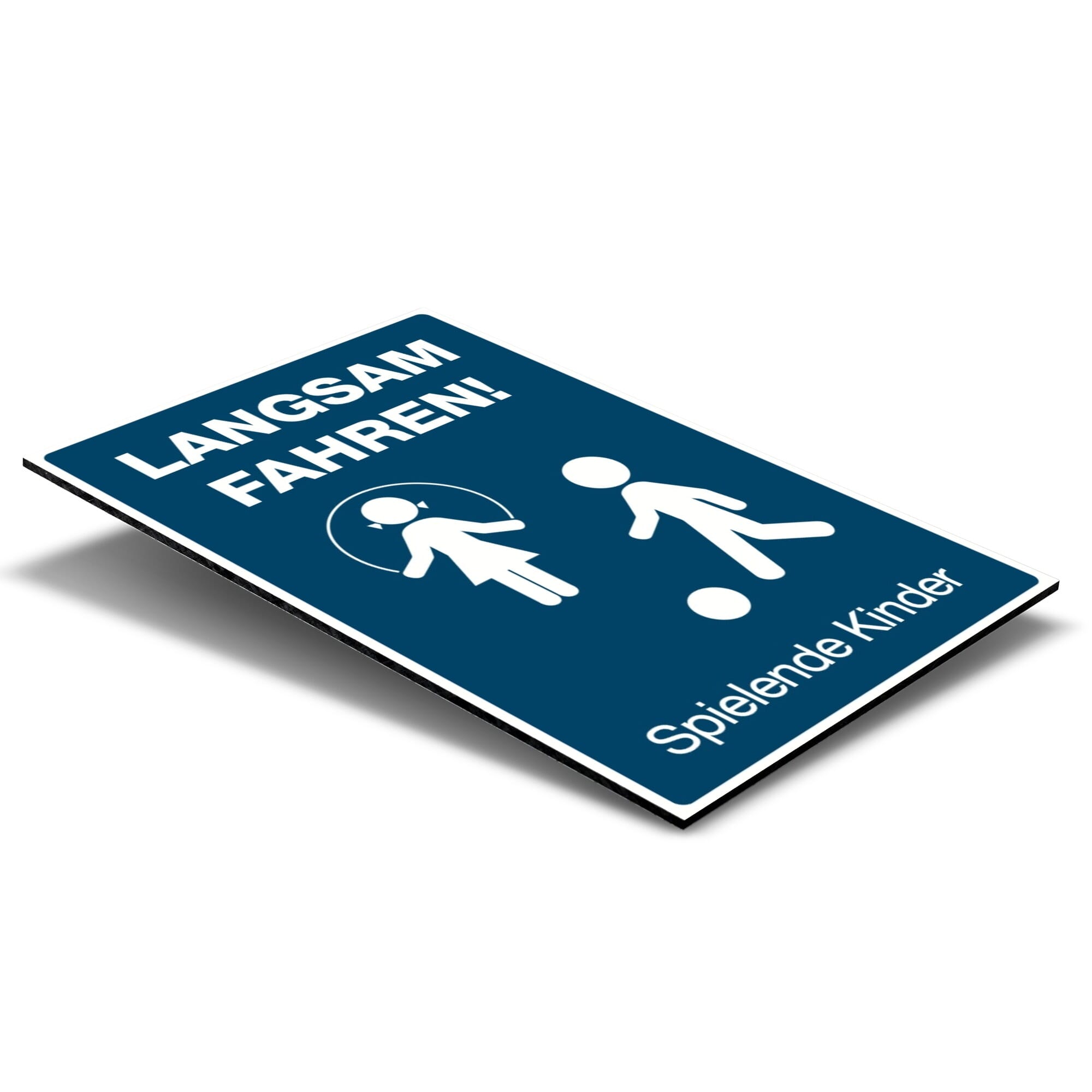 Spielende-Kinder-Schild im Einsatz