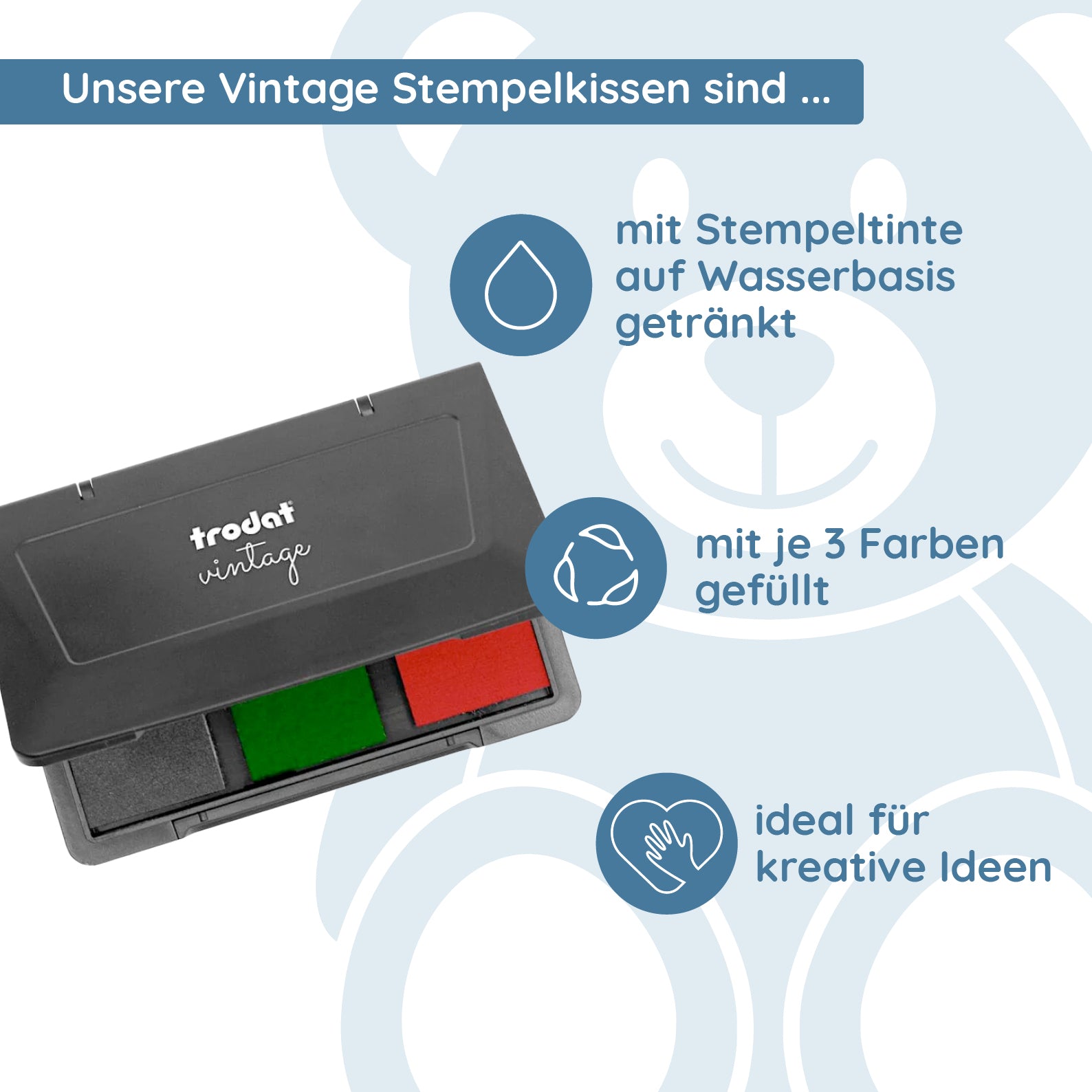 TRODAT Vintage Stempelkissen "Selbstgemachtes" - kinder-druckerei.de